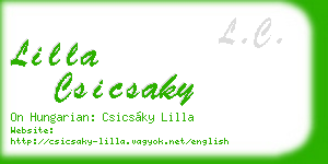 lilla csicsaky business card