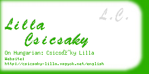 lilla csicsaky business card